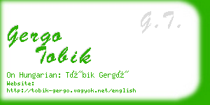 gergo tobik business card